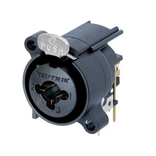 Neutrik NCJ6FA-H 3 Pole XLR Female Receptacle with 1/4" Stereo Jack, Horizontal PCB Mount