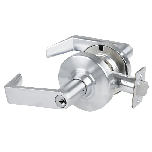 Schlage ND80PDEU RHO 626 RX Grade-1 Electrified Cylindrical Lock, Fail Secure, Rhodes Lever, Satin Chrome