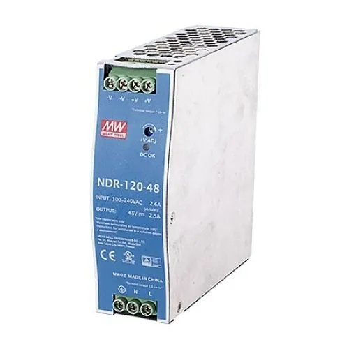 KBC Networks NDR-120-48 KBC MEAN WELL Single Output Industrial DIN Rail Power Supplies,120W 48V 2.5A EN55022 Class B
