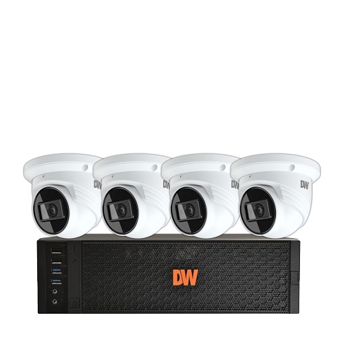 Digital Watchdog DW-DX1VSTK24 (1) BJDX1102T-LX Blackjack DX Server, Intel Celeron Processor + (4) VSTB04Bi MEGApix 4MP Turret IP Camera with Fixed Lens and IR