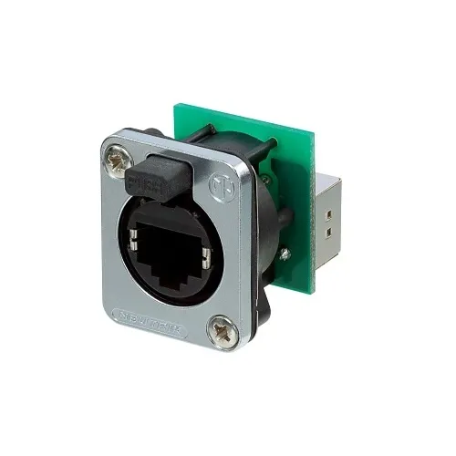 NEUTRIK NE8FDP-SE Ethercon CAT5 Series Receptacle Connector with Nickel Finish and KTip54