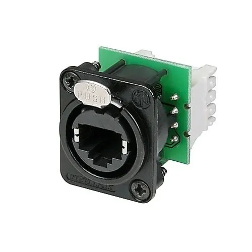 NEUTRIK NE8FDV-Y110-B Panel Mount Receptacle with IDC 110 Punch Down Terminals