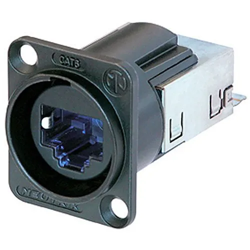 NEUTRIK NE8FDY-C6-B EtherCON D-Shape CAT6 Panel Connector, Nickel Housing