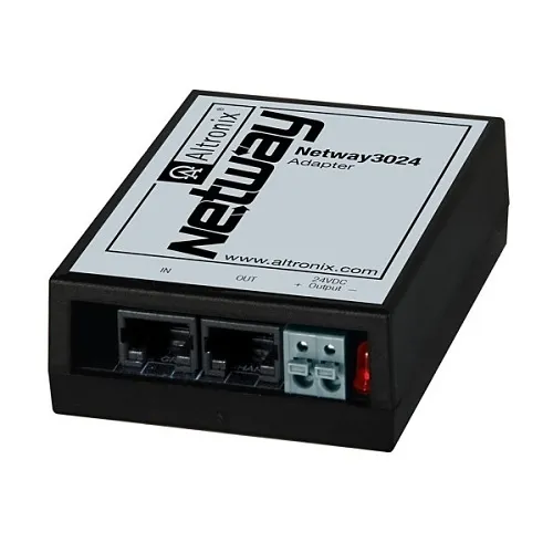 Altronix NETWAY3024 Adapter Converts PoE+ (30W) to 24V DC Up to 1A, for PoE Switches and Midspans