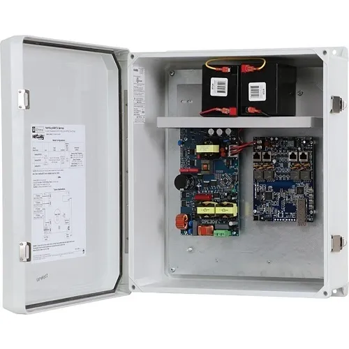 Altronix NETWAY4EBTWPX3 4-Port Hardened 802.3bt 4PPoE Switch and Power Supply / Charger, IP66, Up to 4x 12V DC/4AH Batteries