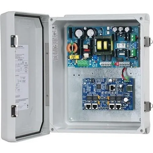 Altronix NETWAY5PWP 5-Port Hardened PoE+ Switch with Power Supply / Charger, NEMA4/4X, IP66 Rated Outdoor Enclosure WP3