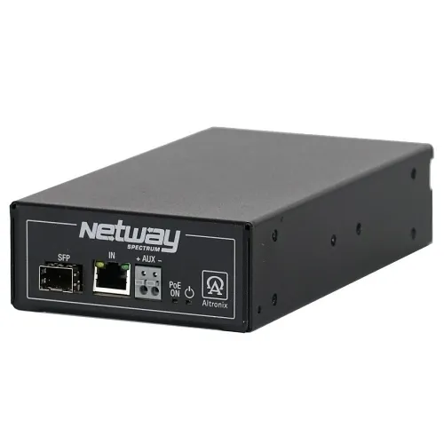 Altronix NETWAYSP1H Single Port Ethernet to Fiber Media Converter with Integral Power for Composite Fiber (Powered) Cable
