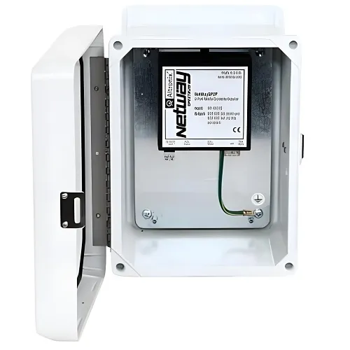 Altronix NETWAYSP2PWPN Single 1G Fiber Optic SFP Switch, 2-port 10/100/1000, NEMA 4/4X, IP66-11 Enclosure