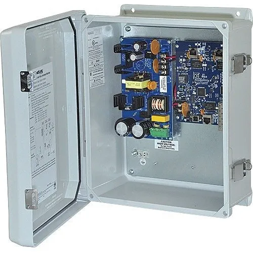 Altronix NETWAYSP3WP Outdoor Ethernet over Fiber PoE+ Hardened Switch with IP66 Rated Enclosure, 1GB SFP Port