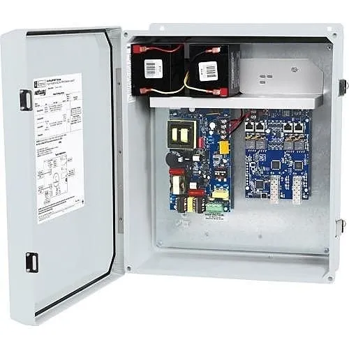 Altronix NETWAYSP41BTWPX 4-Port Hardened 802.3bt 4PPoE Switch and Power Supply / Charger, NEMA4/4X, IP66 Rated Outdoor Enclosure