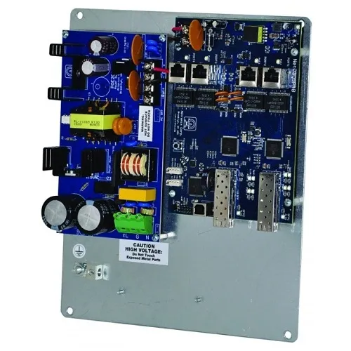 Altronix NETWAYSP41PL NetWay Series Hardened 4-Port PoE+ Switch with Dual SFP Ports and Power Supply, Backplane Version