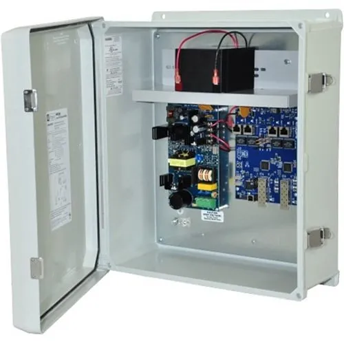 Altronix NetWaySP4LWPX Outdoor PoE+ Hardened Switch 75W in Enclosure, Dual 1G Fiber SFP, port 10/100/1000 PoE/PoE+ configurable for 2x 60W Hi-PoE; LINQ