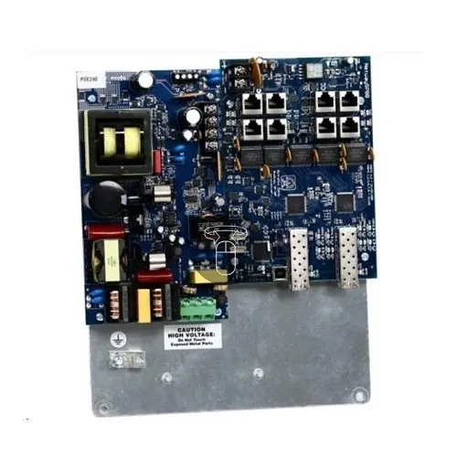 Altronix NETWAYSP8PL2 Dual 1G Fiber Optic SFP, 8-Port 10/100/1000, Hardened 240W Power Supply / Optimized SLA or LiFePO4 Battery Charger and Switch Boards, Metal Backplane