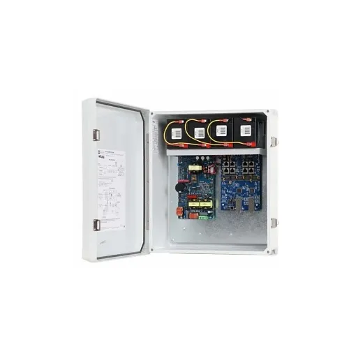 Altronix NETWAYSP8WPX3 Dual Fiber Optic SFP 1G Link, 8-Port Network Managed PoE+ Switch and 320W Power Supply/Charger Mounted in NEMA4/4X, IP66 Rated Outdoor Enclosure
