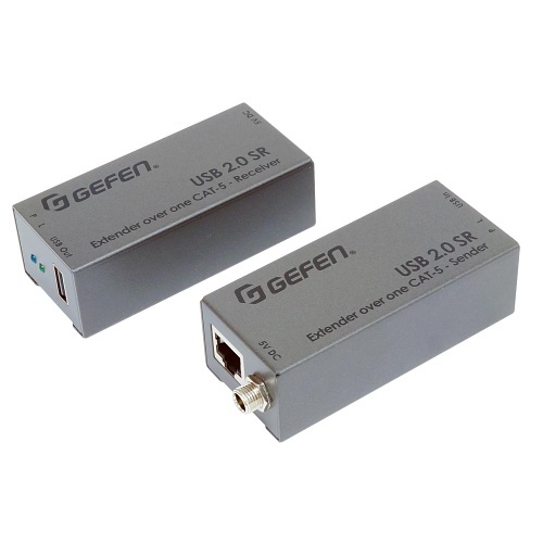 Gefen EXT-USB2.0-SR USB 2.0 SR Extender Over Single CAT5 Cable, Up to 165'