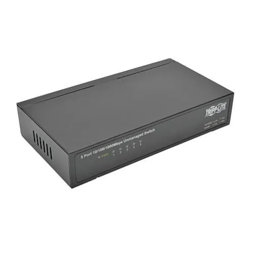 Eaton Tripp Lite NG5 5-Port 10/100/1000 Mbps Desktop Gigabit Ethernet Unmanaged Switch, Metal Housing, Supports Auto MDI/MDIX Cross-Over Function