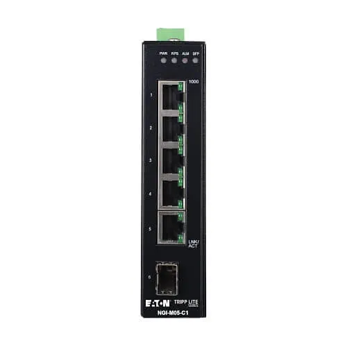 Eaton Tripp Lite NGI-M05-C1 Industrial Gigabit Ethernet Switch, 5‑Port, DIN Rail