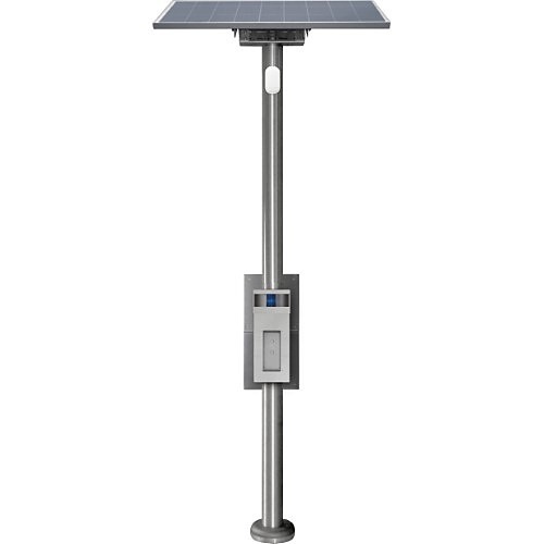 Aiphone TWS-Z1 TW Series Solar Tower with a Hooded Emergency Wall Box, Solar Panels
