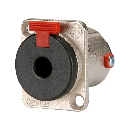 Neutrik NJ3FP6C Locking 1/4" Phone Jack, D-Size Shell, Nickel Metal Housing and Silver Contacts