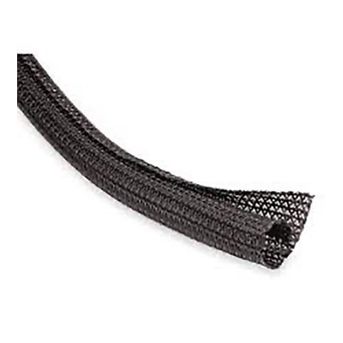 Techflex F6N0-75BK50 Flexo F6 3/4" Semi-Rigid Braided Sleeving, 50' Box A, Black