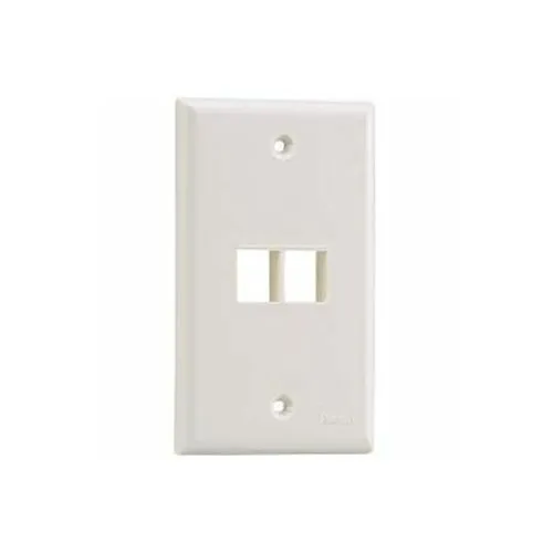 Panduit NK2FNIW NetKey 2-Port Faceplate, White