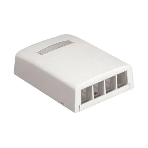 Panduit NK4BXWH-AY NetKey 4-Port Surface Mount Box, White