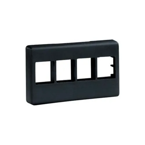 Panduit NK4MFBL NetKey Furniture Faceplate, 4-Port, Black