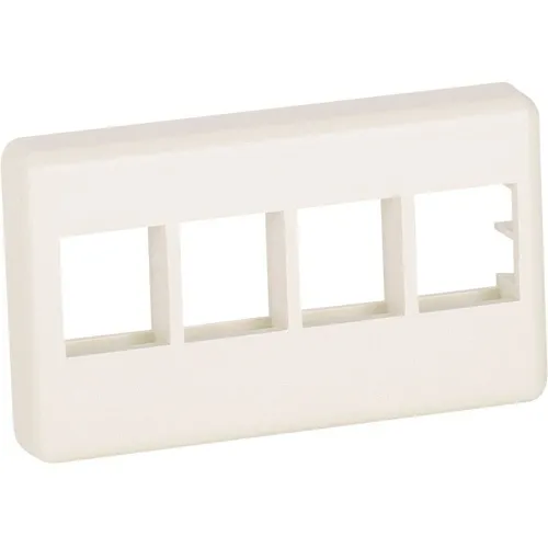 Panduit NK4MFIG NetKey Furniture Faceplate, 4-Port, International Gray