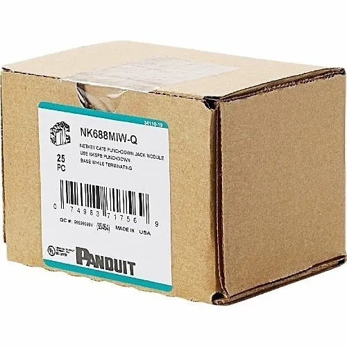 Panduit NK688MGR-Q NetKey Cat6 Punchdown Jack, Green
