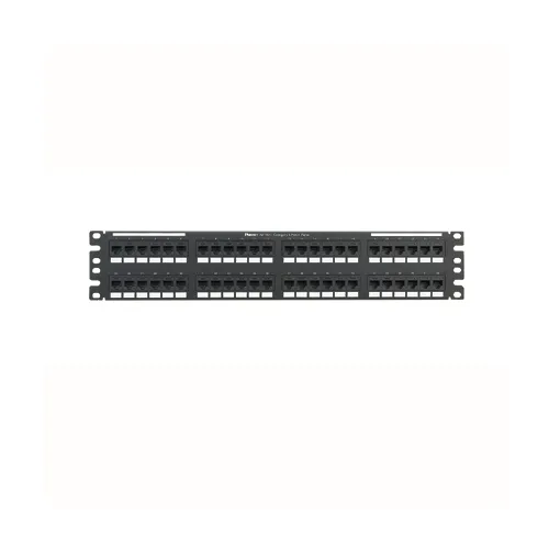 Panduit NK6PPG48Y CAT6 48-Port Punchdown Keystone Patch Panel, 2RU, Black