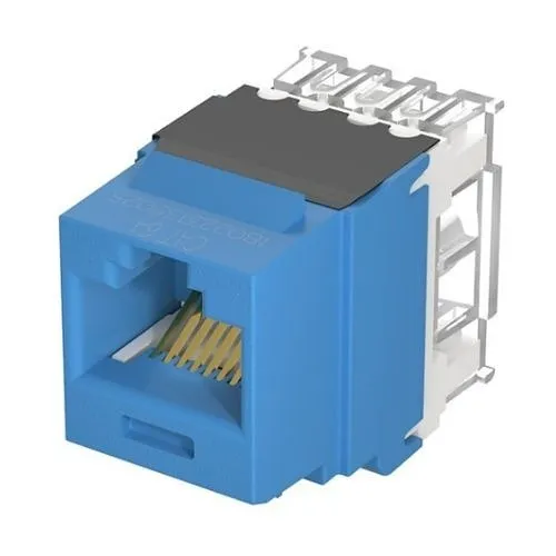 Panduit NK6X88MBU CAT6a UTP RJ45 Keystone Punchdown Jack Module, Blue