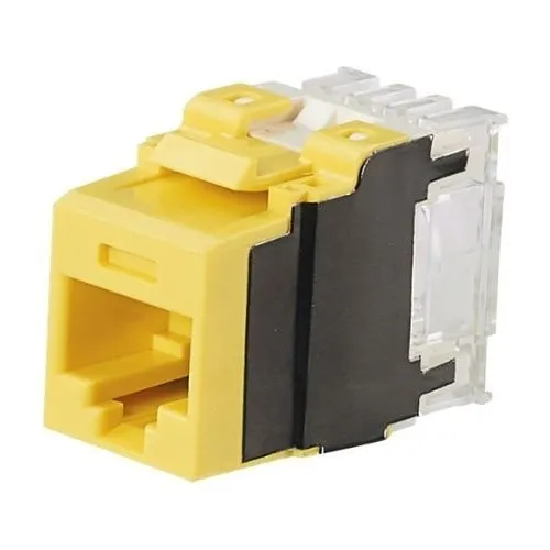 Panduit NK6X88MYL CAT6a UTP RJ45 Keystone Punchdown Jack Module, Yellow
