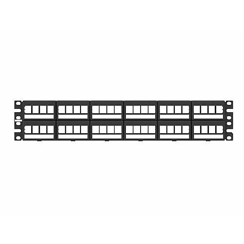 Panduit NKFPL48 NetKey Patch Flat Panel, Front Access, 48-Port and Labels, Black