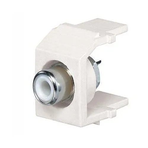 Panduit NKRSMWIWY Keystone Module supplied with RCA Connector, White