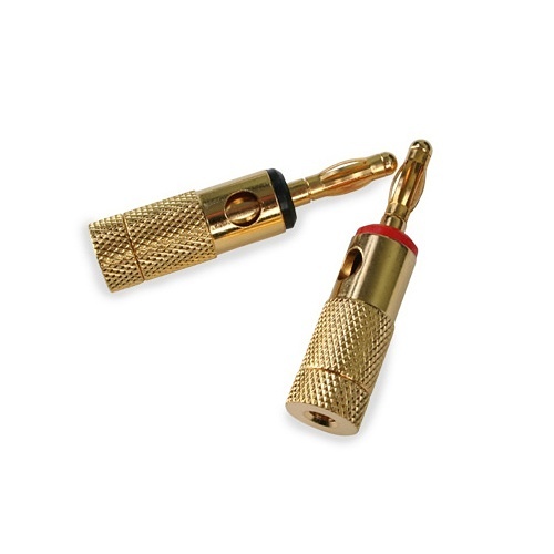 Binary BC-BANANA Gold Plated Banana Plugs, 20-Pair, Black/Red