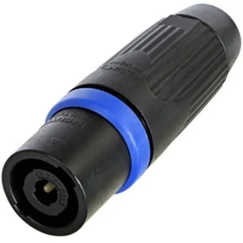 Pan Pacific NLT4MXX-BAG 4-Pole Male Cable Connector, Black Housing, Chuck Type Strain Relief