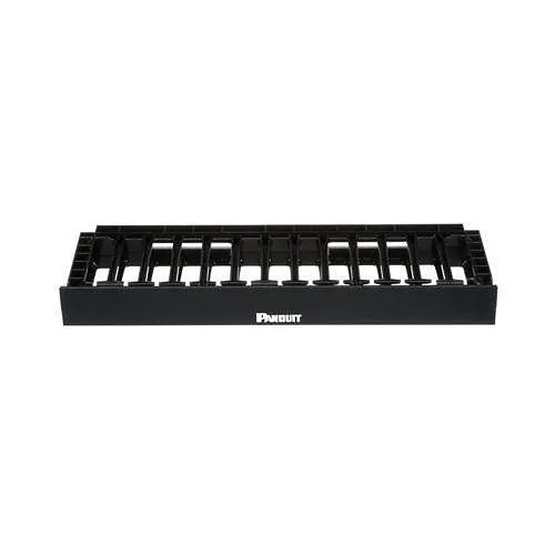 Panduit NMF1 NetManager High Capacity Horizontal Cable Manager, 1RU, Black