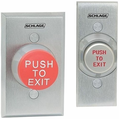 Schlage 623GR EX Mushroom Button, Single Gang, Push to Exit, 1-5/8", Green