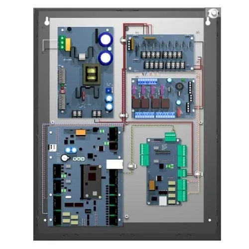 Hanwha NOA-E1PW4 OnCAFE Enclosure Kit, 4-Door, Prewired, Dual-Voltage Outputs