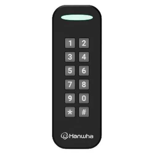 Hanwha NOD-AX15S OnCAFE Mullion Mount Credential Keypad Reader, Multi-Technology, 13.56 MHz NFC, 125 kHz PROX, Bluetooth BLE 5.3