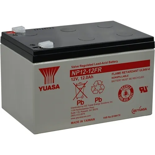 Yuasa 12V, 12Ah Fire Retardant SLA Battery
