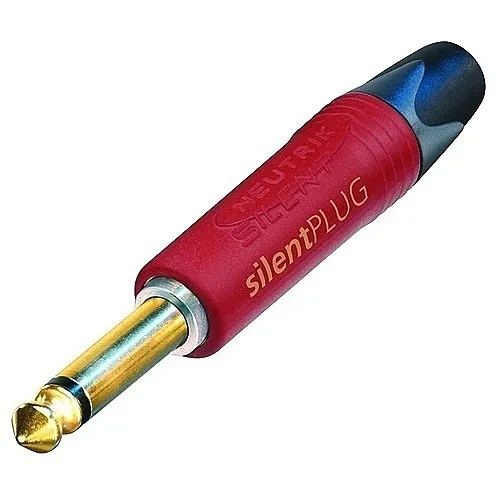 NEUTRIK NP2X-AU-SILENT 1/4" Phone Audio Plug Connector, 2-Contact, Cable Mount
