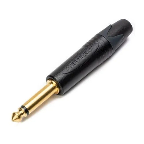Neutrik NP2X-B 2-Pole 1/4" Professional Phone Plug, Gold Contacts, Black Shell