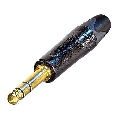 NEUTRIK NP3X-B 3-Pole 1/4" Professional Phone Plug, Gold Contacts, Black