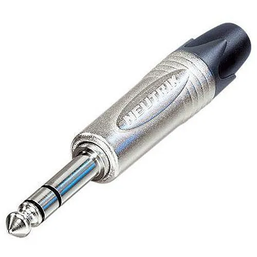 NEUTRIK NP3X 3-Pole 1/4" Professional Phone Plug, Nickel Contacts, Nickel Shell