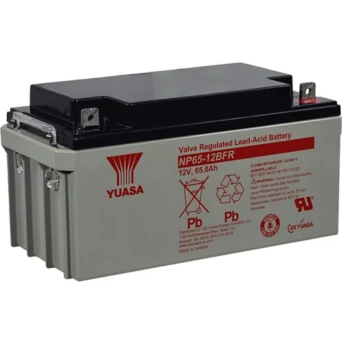 Yuasa NP6512-FR 12V 65 Ah Valve Regulated SLA Battery