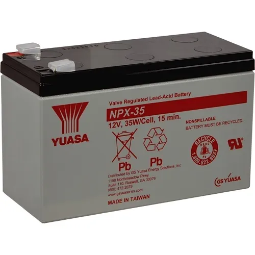 Yuasa NPX35-25012V, 8.5Ah SLA Battery with .250 Terminal