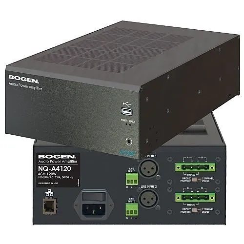 Bogen NQ-A4060 Nyquist 4-Channel Audio Power Amplifier, 2U, 120W