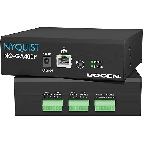 Bogen NQ-GA400P Nyquist 2-Channel Audio Over IP (AoIP) Gateway