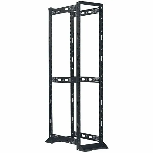Lowell NR4P-5236 Rack Cabinet and Frame, Networking Rack 4-Post 52U 36"D Unassembled, Black